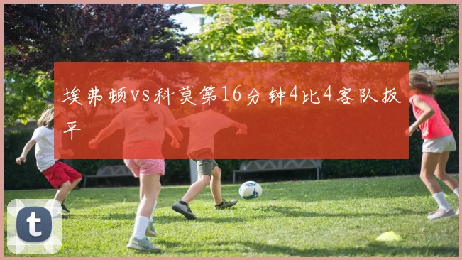 埃弗顿vs科莫第16分钟4比4客队扳平